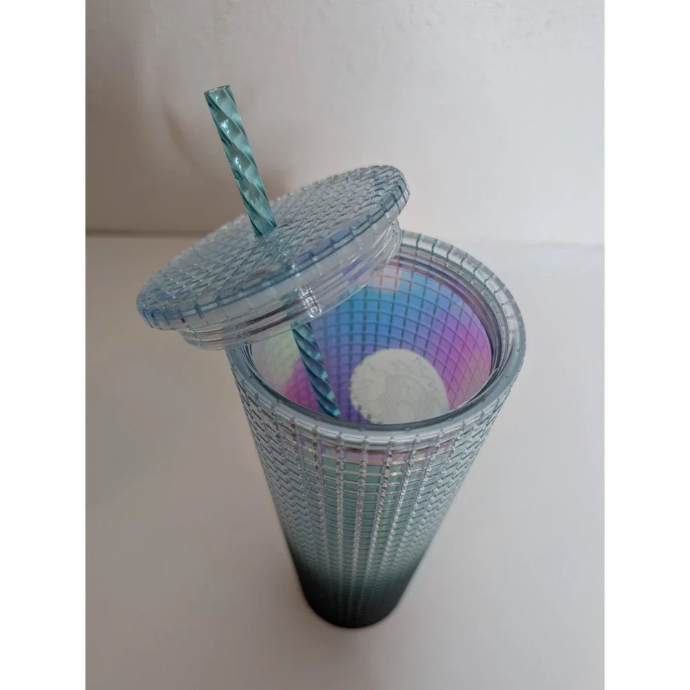 2023 Starbucks Jade Green GRADIENT Studded Tumbler Cold Cup‎ 24 oz